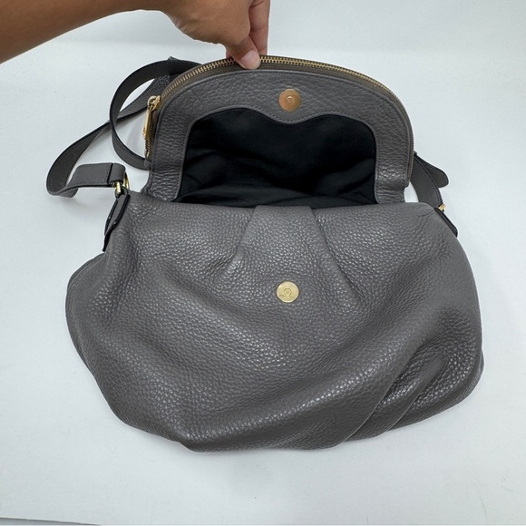 Marc by Marc Jacobs Classic Q Natasha Crossbody Bag Grey Pebbled Leather - Picture 5 of 12
